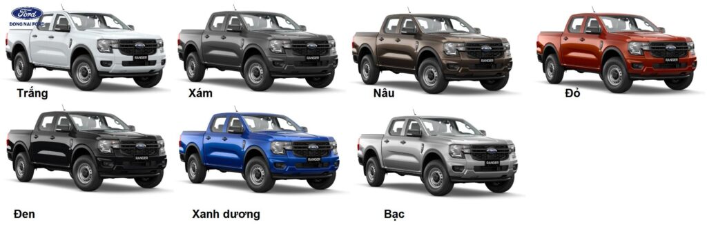 Một số mã màu Ford Ranger hiện nay