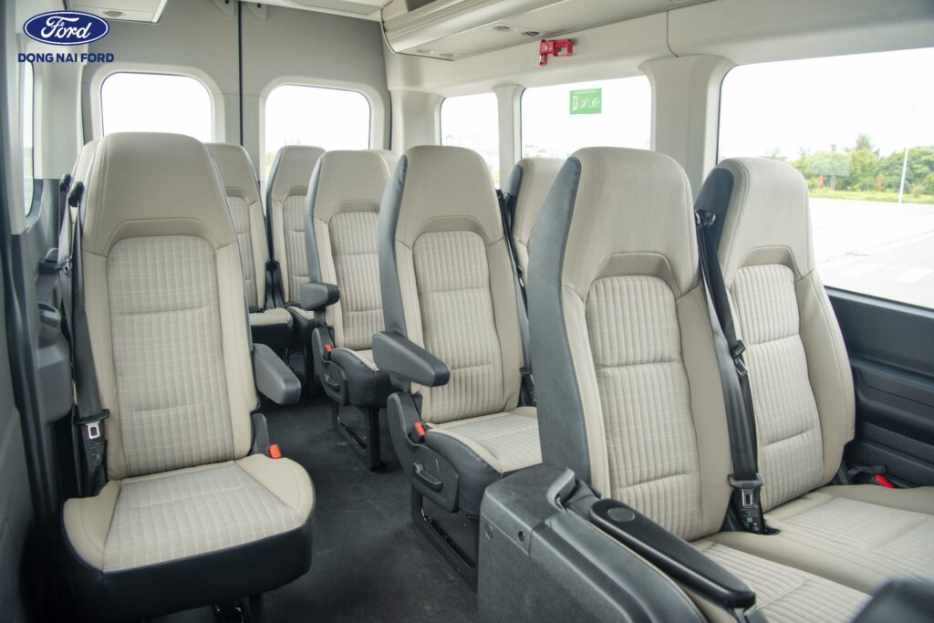 Sơ đồ ghế ngồi xe 16 chỗ Ford Transit 2024 thế hệ mới